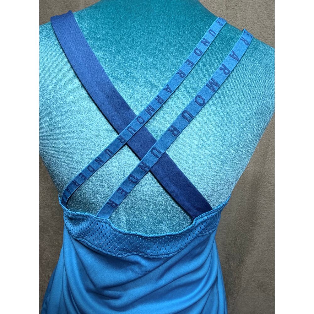 Under Armour HeatGear Blue Racerback Workout Tank Top Small